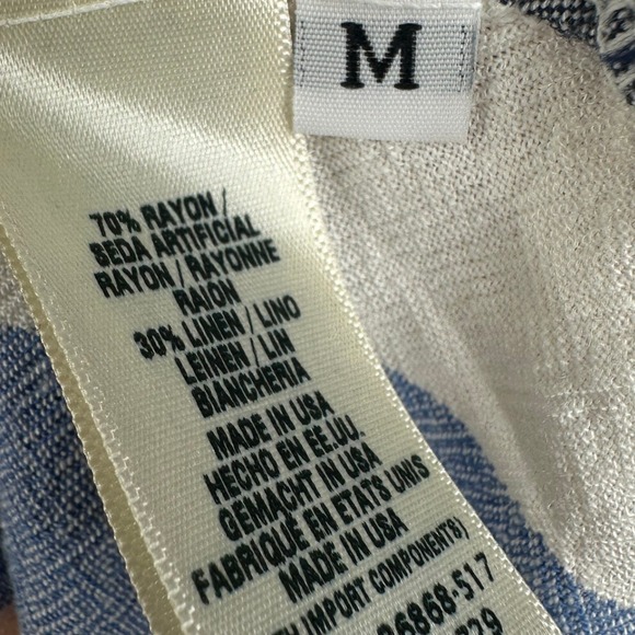 Cloth & Stone Anthropologie Linen Blend Striped Halter Neck Dress size Medium - Picture 3 of 6